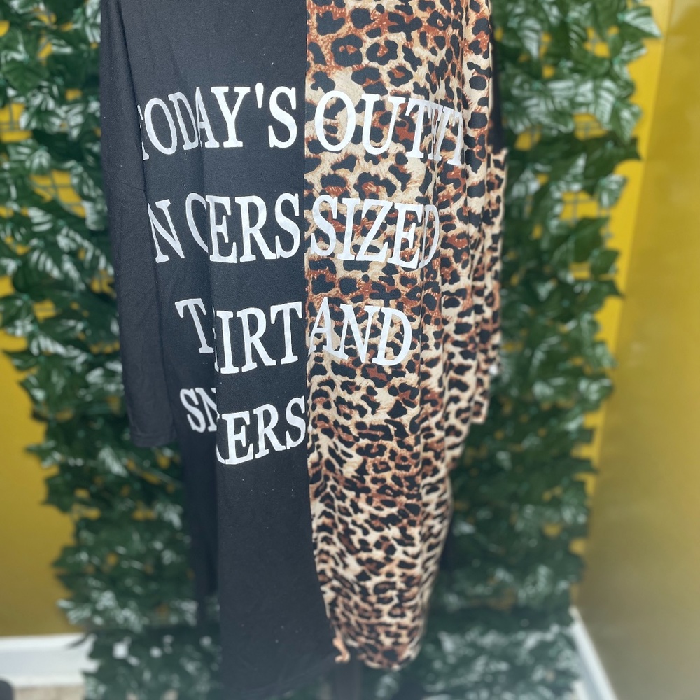 leopard print oversized dress - Picture 3 of 4